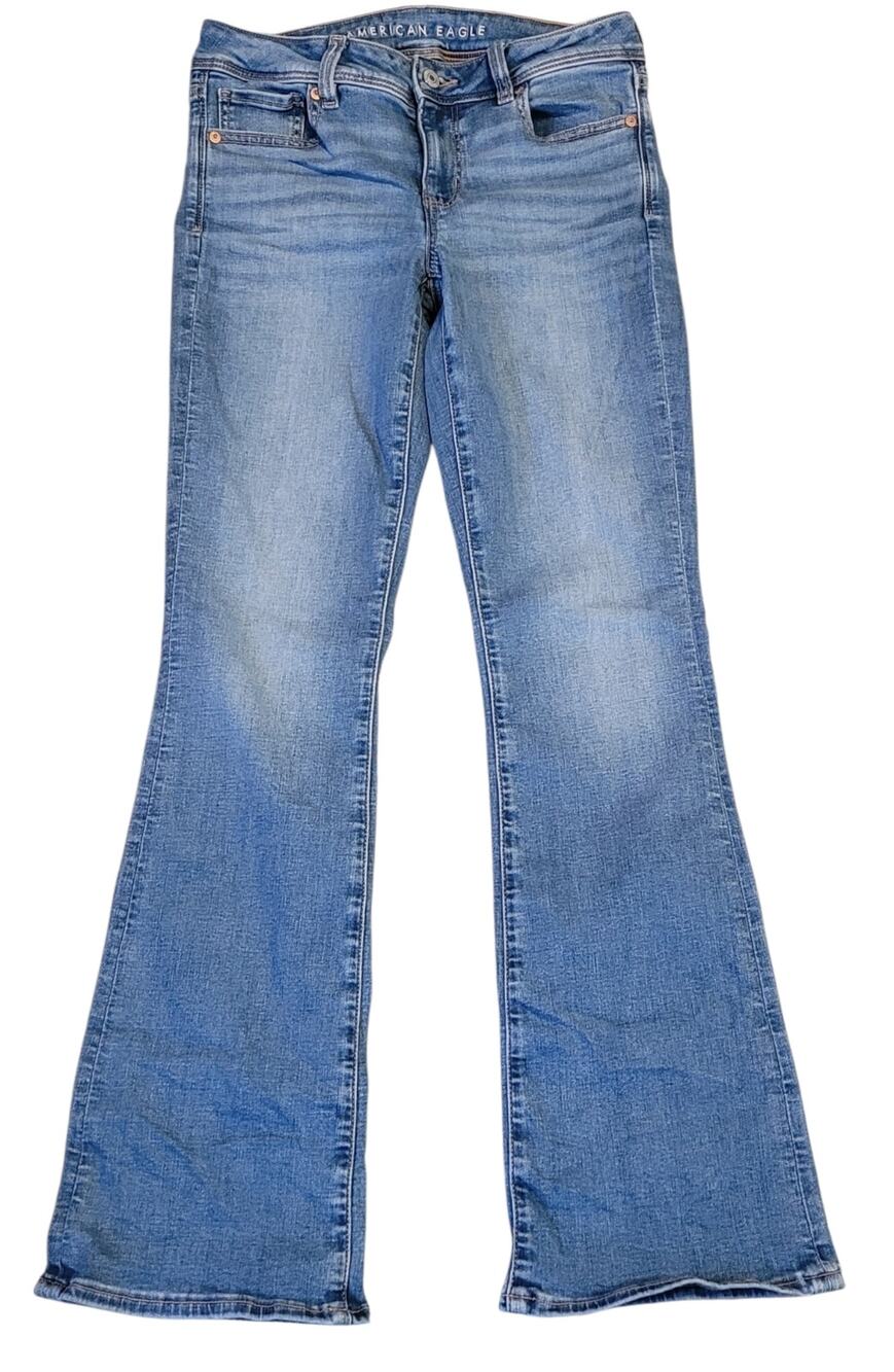 American Eagle Next Level Stretch Kick Boot Mid-Rise Jeans Size 4 Regular EUC